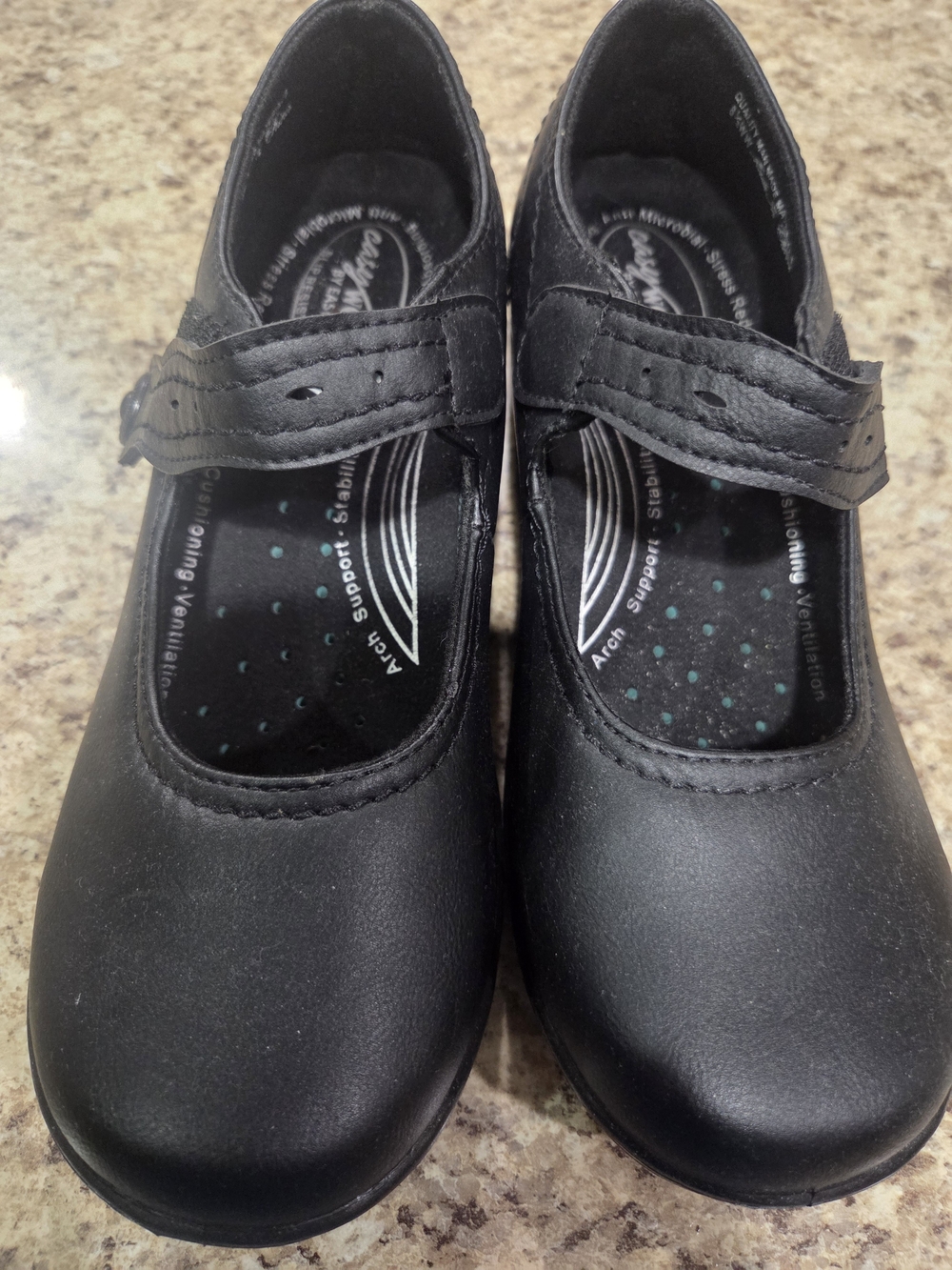 Easy Street Easy Works Black Mary Jane Style Comfy Dress Shoes Size 8.5 NEW!!